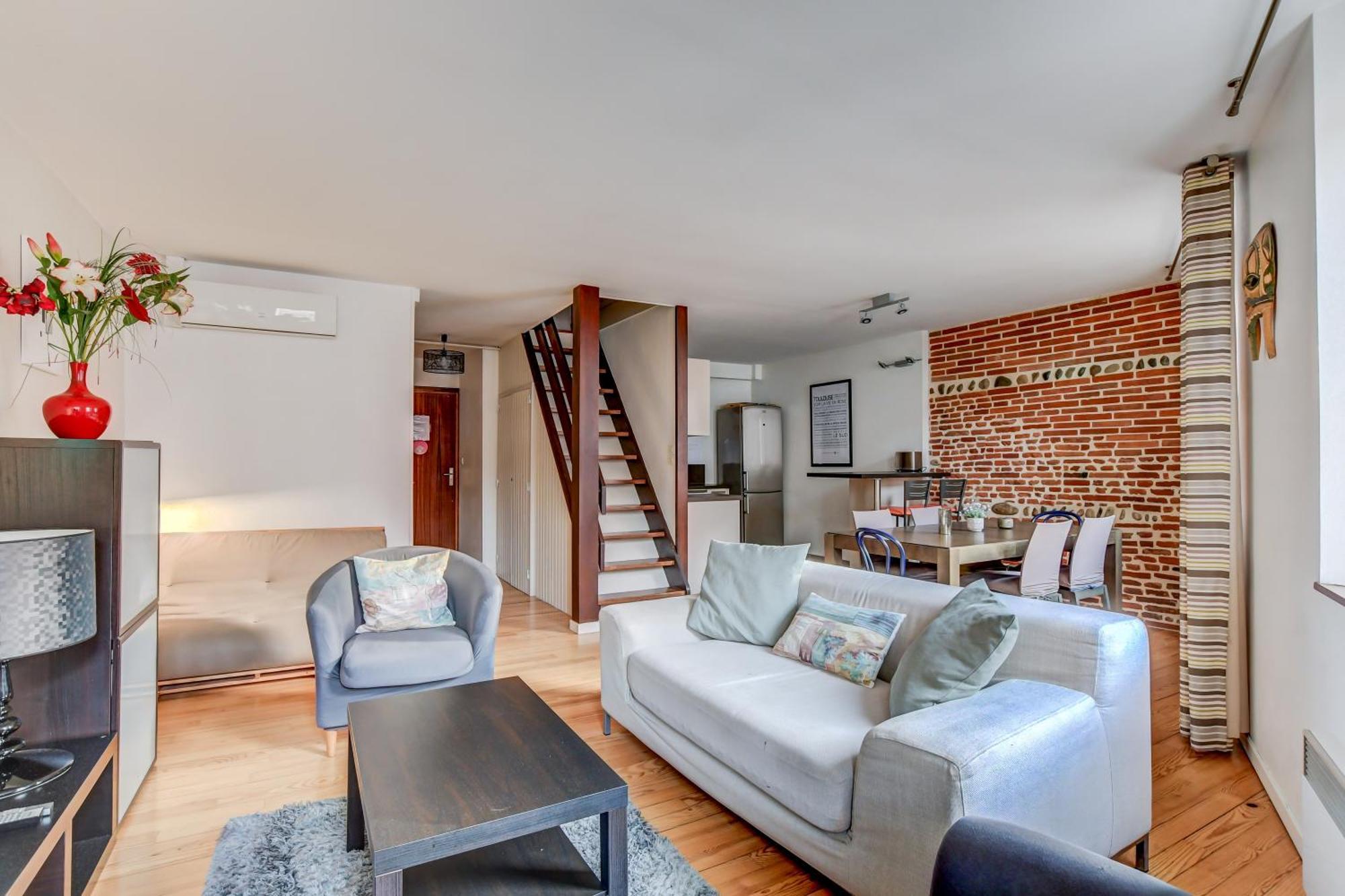 Duplex Tolosa - Pont-Neuf, Dome De La Grave, 2 Bdrs 85M2, Ac, Free Private Car Park - T3 85M2 Avec Clim, Parking Prive Gratuit Exterior foto