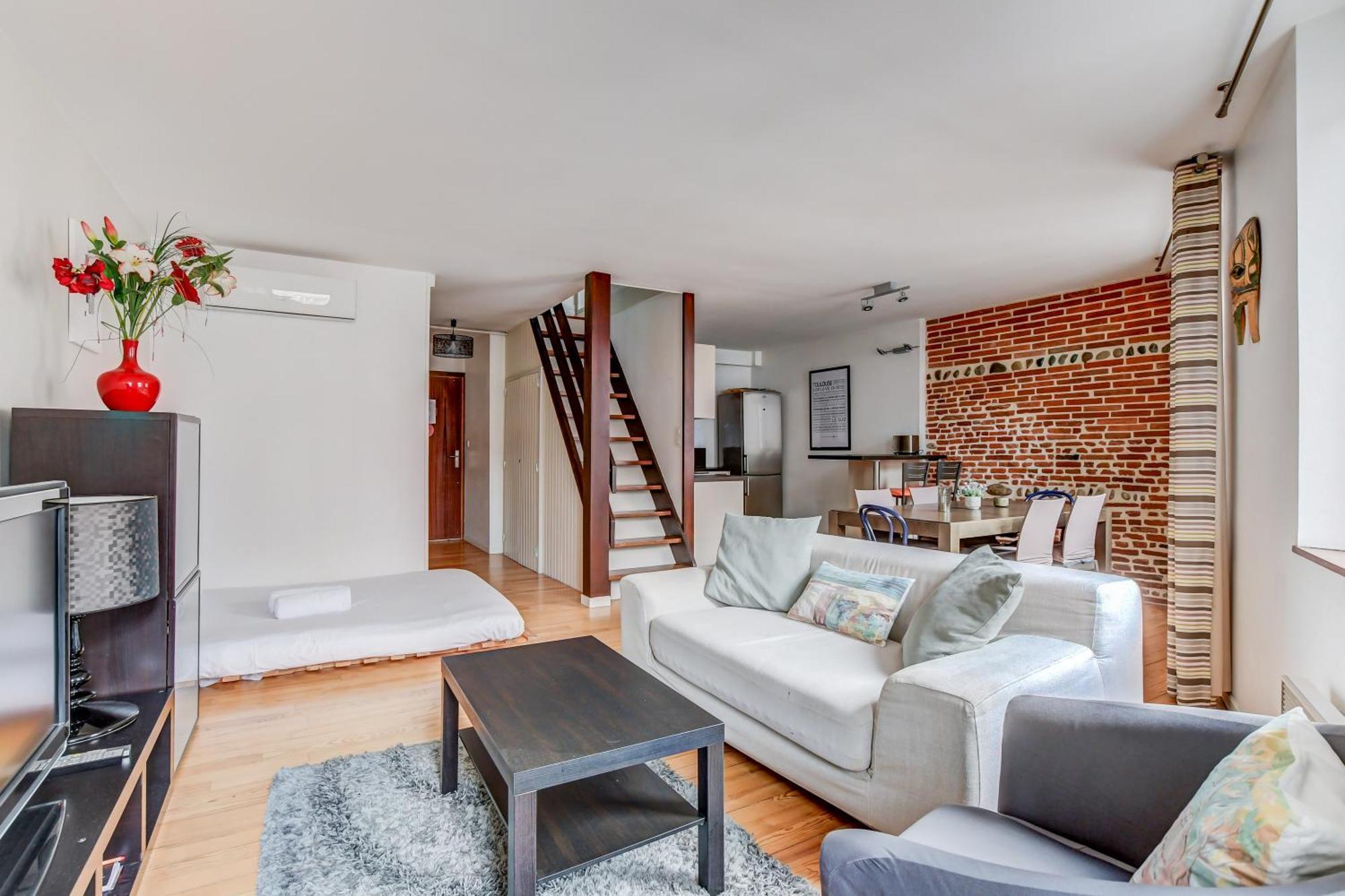 Duplex Tolosa - Pont-Neuf, Dome De La Grave, 2 Bdrs 85M2, Ac, Free Private Car Park - T3 85M2 Avec Clim, Parking Prive Gratuit Exterior foto